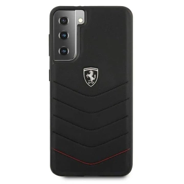 Etui na telefon Ferrari Hardcase do Samsung Galaxy S21 czarny/black hardcase Off Track Quilted