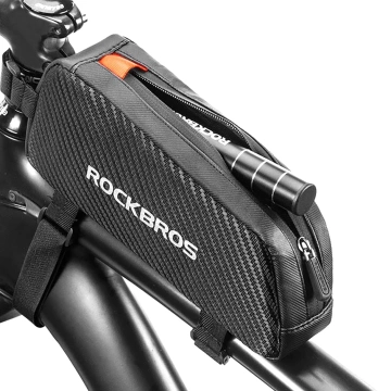 ROCKBROS 039BK FAHRRADTASCHE FÜR RAHMEN 1L MIT GEFLOCHTEN WASSERDICHT SCHWARZ