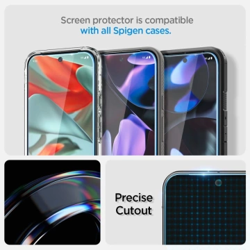 2-balenie tvrdeného skla Spigen Glas.Tr „EZ FIT“ pre Google Pixel 9/9 Pro Clear