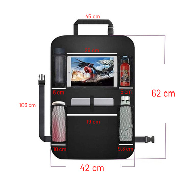 Organizér autosedačky Car Travel Cover Protector Cover Black 2x Držák na opěrku hlavy