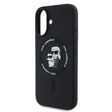 Puzdro Karl Lagerfeld pre iPhone 16 Plus 6,7" Black MagSafe Hardcase Silicone Karl