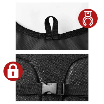 Zadní světlo na kolo na zadní část kola LED osvětlení zadní světlo červené hliníkové voděodolné IPX4 50lm Alogy