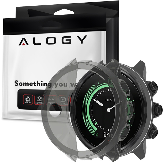 Alogické silikonové pouzdro pro Suunto 9 Peak 43 mm Black