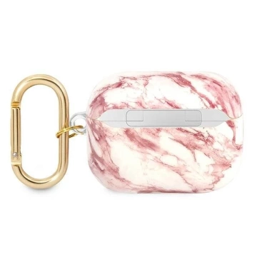 Чохол Guess GUAPHCHMAP AirPods Pro różowy/рожевий Marble Strap Collection