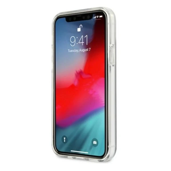 Etui für das Telefon BMW BMHCP12LSKTGT für das Apple iPhone 12 Pro Max 6,7" transparente Hardcase Motorsport Tricolor