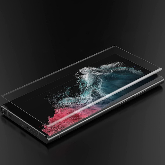 2-balení plného tvrzeného skla Glastify UV pro Samsung Galaxy S22 Ultra