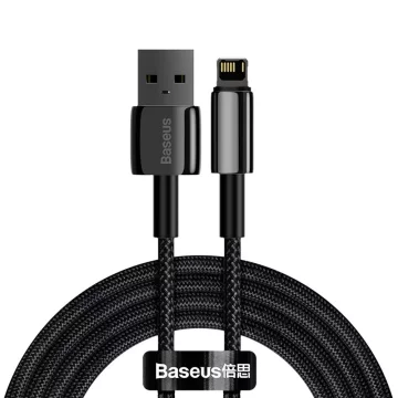 Baseus Tungsten USB kábel - Lightning 2,4 A 2 m čierny (CALWJ-A01)