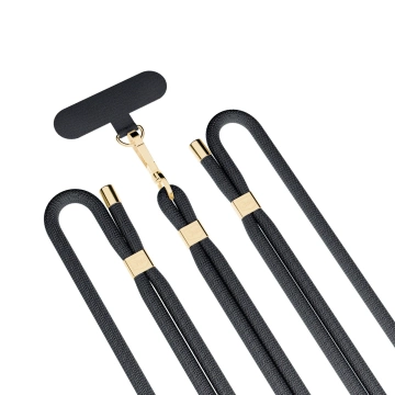 Universal smartphone lanyard 3mk EasyClip Elite Black (Gold)