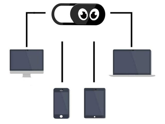 Kryt fotoaparátu x6 Alogy pre notebook Macbook Black