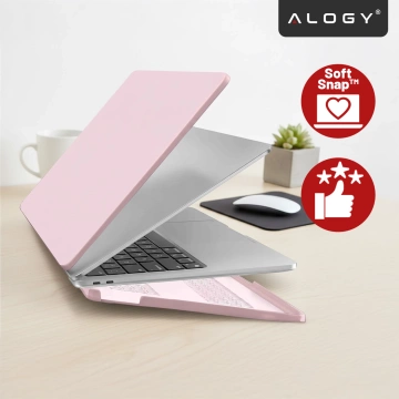 Puzdro pre Apple MacBook Air 13 / 13,3" 2018–2021 (M1 A2337/A2179/A1932) – Flexibilné, matné ochranné puzdro, ľahké a odolné – Alogy AirGuard™ ružové
