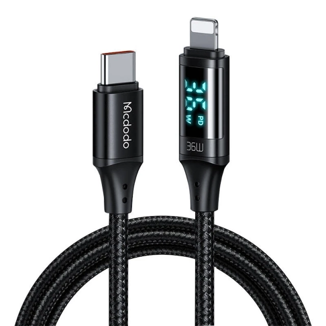 Кабель Mcdodo CA-1030 USB-C до Lightning, 36 Вт, 1,2 м (чорний)