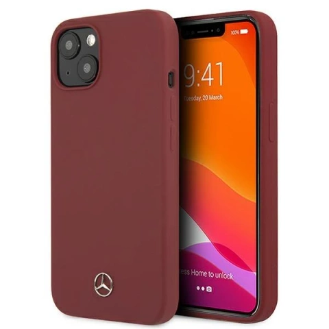 Захисний чохол Mercedes MEHCP13MSILRE для Apple iPhone 13 6.1" red/red hardcase Silicone Line