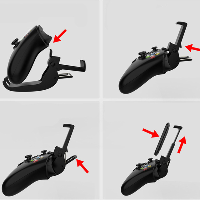 Alogy 6.8 Inch Adjustable Foldable Phone Holder for Gamepad Controller Black