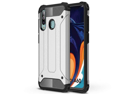 Puzdro Alogy Hard Armor pre Samsung Galaxy A60 / M40 strieborné sklo Alogy