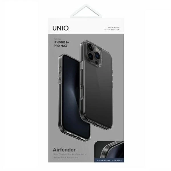 Etui do iPhone 16 Pro Max UNIQ Air Fender Szare AirShock™