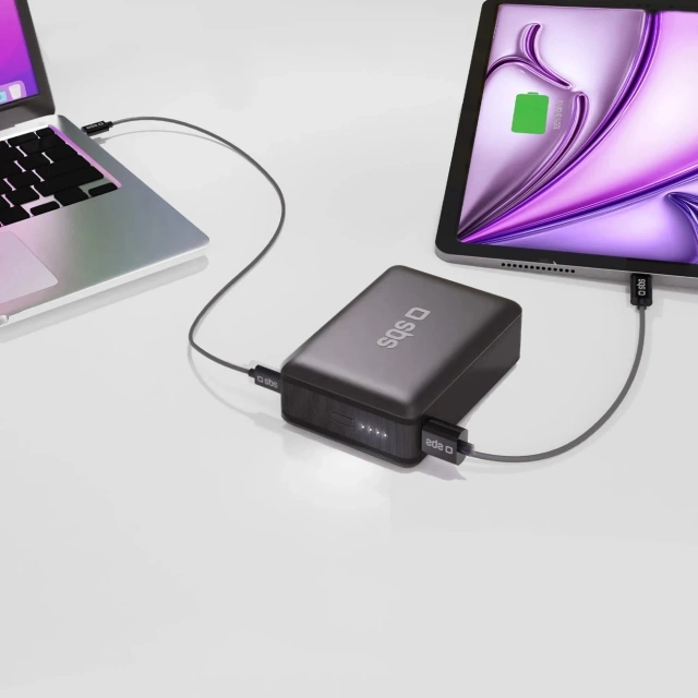 Powerbank SBS 20000mAh 65W PD USB-C USB-A Czarny do Laptopa