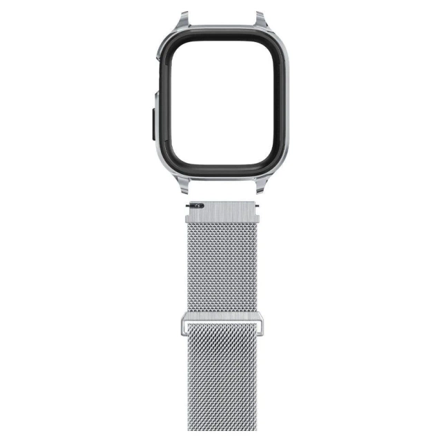 Pasek Spigen Metal Fit "Pro" pre Apple Watch 4/5/6/7/8/SE (44/45 mm) Silver