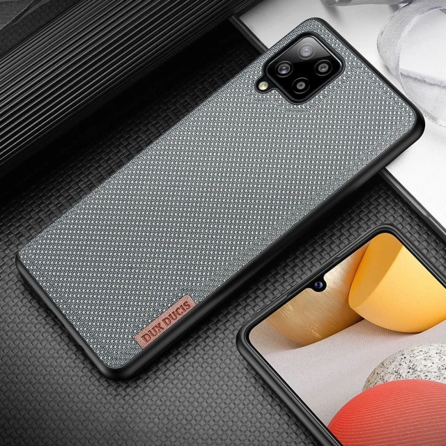 Dux Ducis Fino case cover covered with nylon material for Samsung Galaxy A42 5G gray