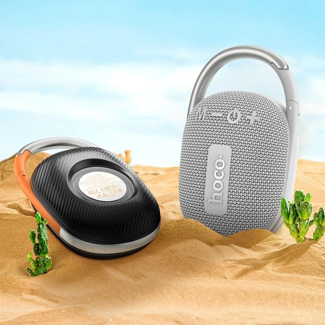 Bluetooth reproduktor HOCO HC17 5W 2h s karabínou, sivý