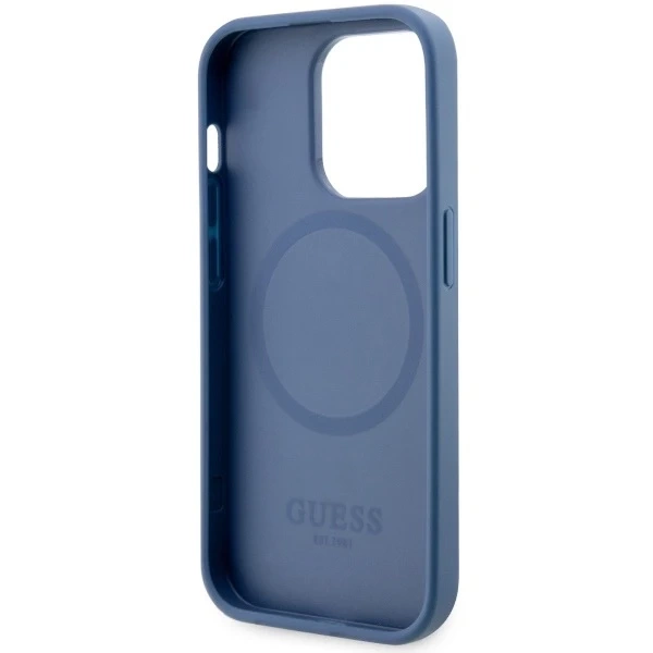 Etui Guess GUHMP14LP4RPSB na iPhone 14 Pro 6,1" pevné puzdro 4G Printed Stripes MagSafe