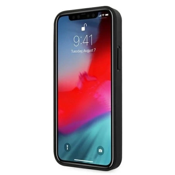 Sada na telefon Ferrari iPhone 12 Pro Max 6,7" černý/černý pevný obal Off Track Quilted