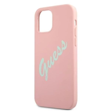 Guess GUHCP12SLSVSPG iPhone 12 mini 5,4 "ružovo zelený / zelený ružový pevný obal Silicone Vintage