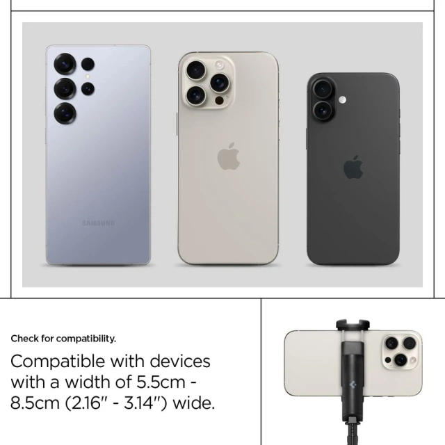 Spigen S541W Stativ Selfie Stick 146 cm mit Bluetooth Fernbedienung