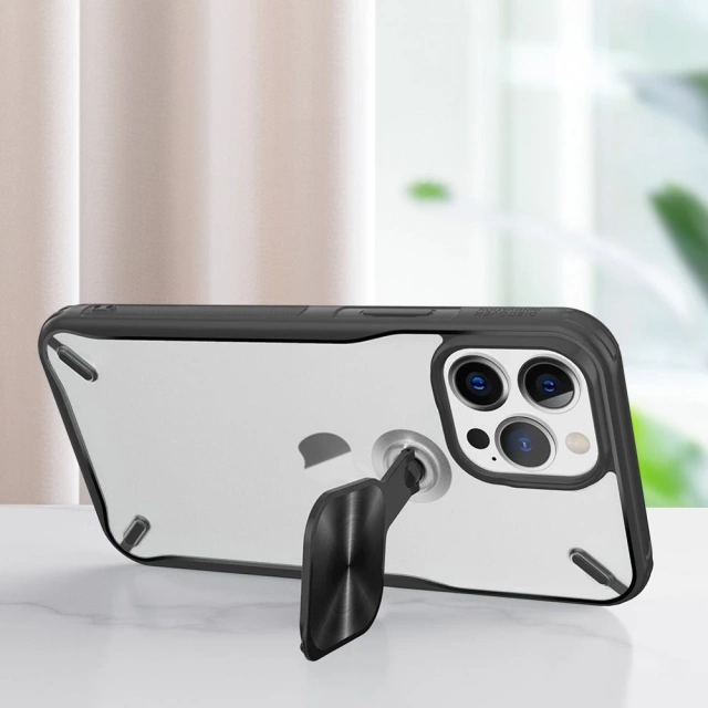 Чохол Nillkin Cyclops Case Durable з кришкою для камери і складною підставкою для iPhone 13 Pro Max чорний