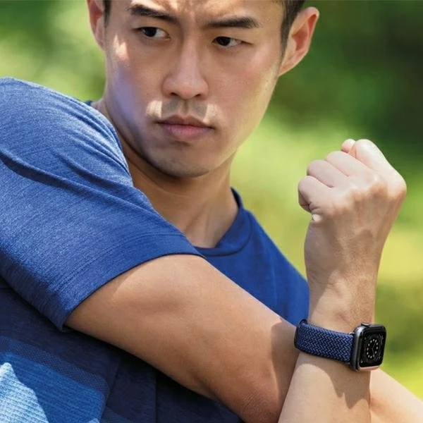 Pasek UNIQ Aspen для Apple Watch 40/38/41mm Series 4/5/6/7/8/SE/SE2 Braided szary/granite grey