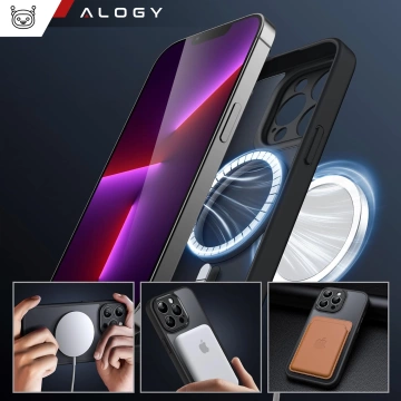 Kryt pre Apple iPhone 13 Pro Max Alogy MagSafe Hybrid Matte Case Matný kryt s ochranou šošovky čierny