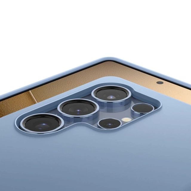 Silikonový kryt Spigen pro Samsung Galaxy S25 Ultra safírově modrý s nástavcem MagSafe.