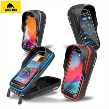 Wildman ES16 Bike Frame Bag Black with Phone Window 0.5L