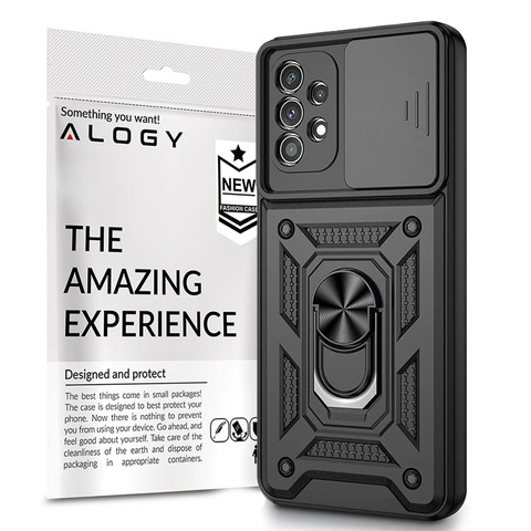 Pouzdro Alogy Camshield Stand Ring Case s krytem fotoaparátu pro Samsung Galaxy A32 5G