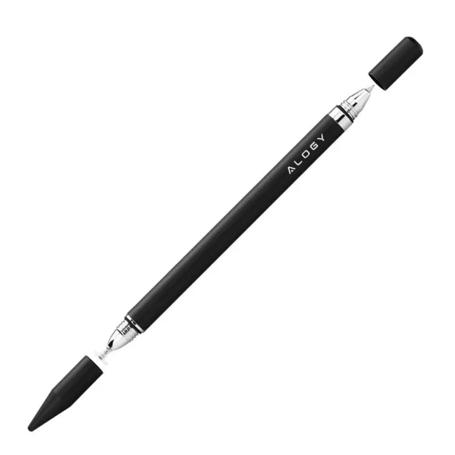 Alogy 2-in-1 kapazitiver Touch-Stift für Telefon-Tablet-Bildschirm mit Stift Schwarz