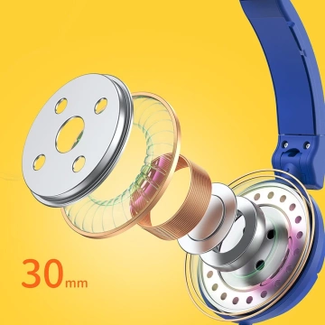 Joyroom sluchátka do uší 3,5 mm mini jack pro děti děti modrá (JR-HC1 modrá)