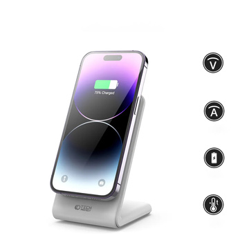 QI Tech-protect indukční nabíječka qi15w-a23 magnetická magsafe bezdrátová nabíječka bílá