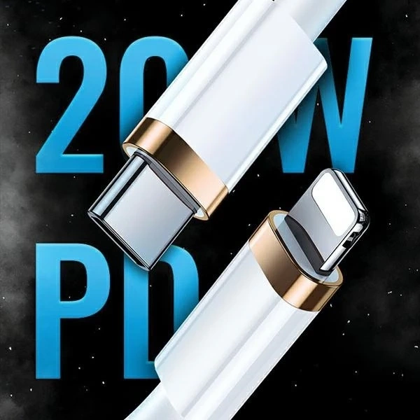 USAMS Kábel U63 USB-C na Lightning 1,2m 20W PD Fast Charge čierny