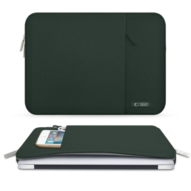 Etui Tech-Protect Sleevy 15–16" Zielone Midnight Green na Laptopa