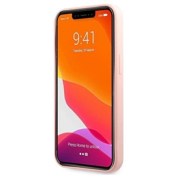Guess GUHCP13LLS4GWPI iPhone 13 Pro / 13 6,1" różowy/růžové pevné pouzdro Silikonové 4G logo