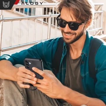 Чохол для Samsung Galaxy S25 Plus, броньований, Slide Case, захисний корпус-кільце для камери Alogy CamGuard Pro, чорний