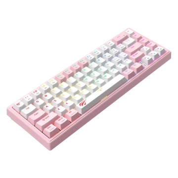 Havit KB874L RGB Mechanical Gaming Keyboard 67 Keys Pink/White