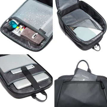 Bange Waterproof Backpack for Laptop 15.6" City Travel 45x30x16 cm for Work Airplane Men's Women's with USB Port Black