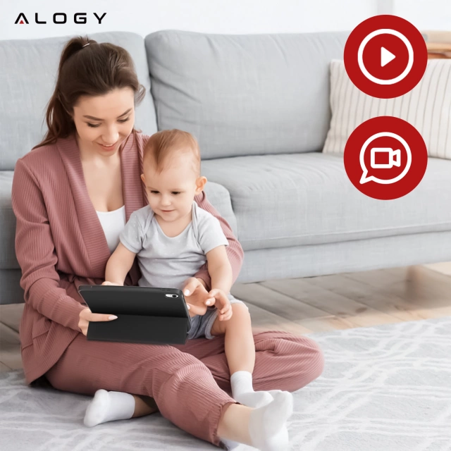 Чохол для Apple iPad 10.2 9 Gen 8/7 2021/2020/2019 Smart Pencil Case Alogy TPU Tablet Cover Black Glass