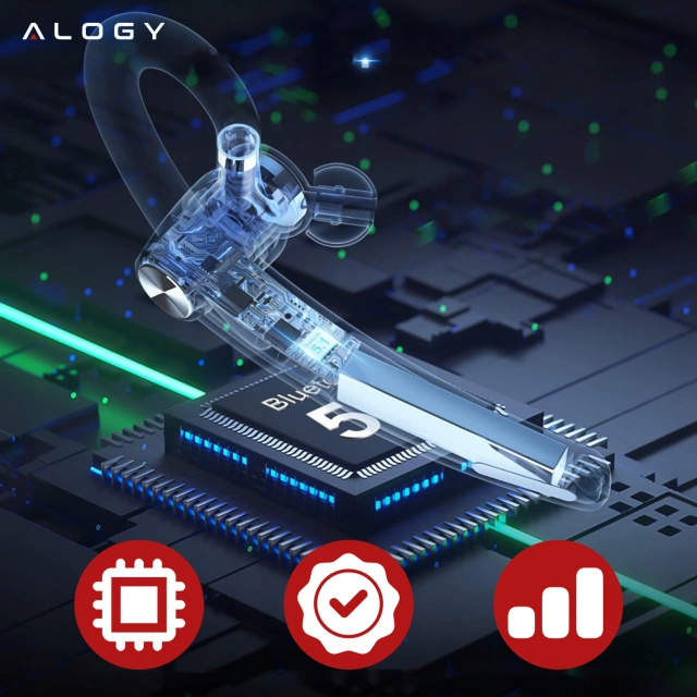 Bezdrôtový headset pre Bluetooth 4.0 hovory do auta headset s displejom V8 Black