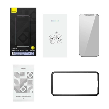 Tempered glass with 0.3mm Baseus privacy filter for iPhone 12 Pro Max
