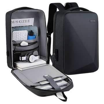 Batoh Alogy Urban Safe proti krádeži pre 15,6" notebook s USB portom veľký vodeodolný Unisex čierny