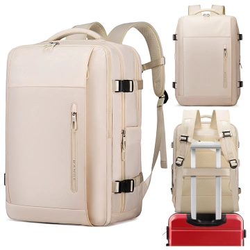 Bange Waterproof Backpack for Laptop 15.6" City Travel 45x30x16 cm for Work Airplane Men's Women's with USB Port Black