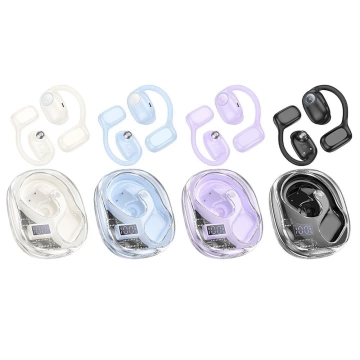 HOCO EA3 TWS Wireless Bluetooth Earphones – Purple with Charging Case