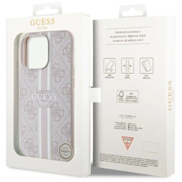 Etui Guess GUHMP13XP4RPSP für iPhone 13 Pro Max 6,7" Hardcase 4G bedruckte Streifen MagSafe