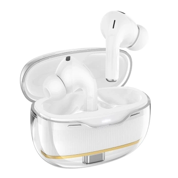 HOCO TWS EW54 Wireless Bluetooth Earphones – White with Charging Case